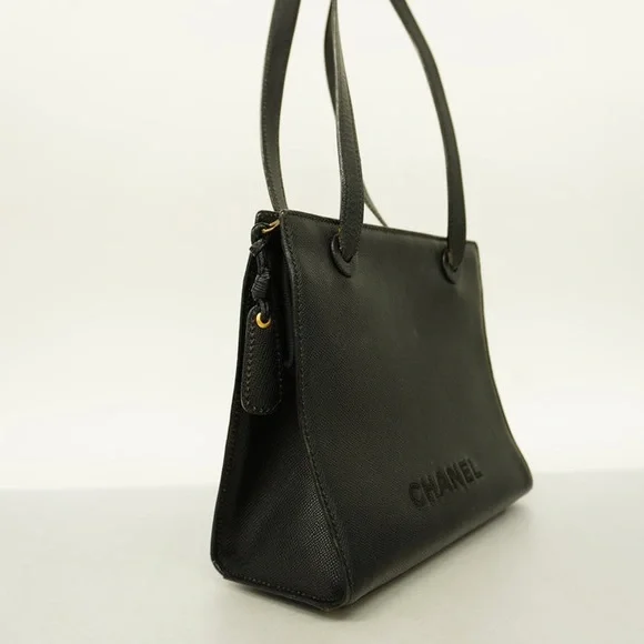 Rare Chanel Vintage Caviar Shoulder Bag - Authentic Black Leather - Picture 8 of 16